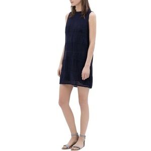 Zara Combined Lace Navy Shift Dress 💕